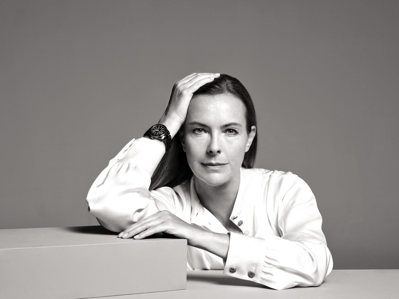 Carole Bouquet, wears Chanel J12 timepiece, CHANEL Watches, Courtesy of CHANEL