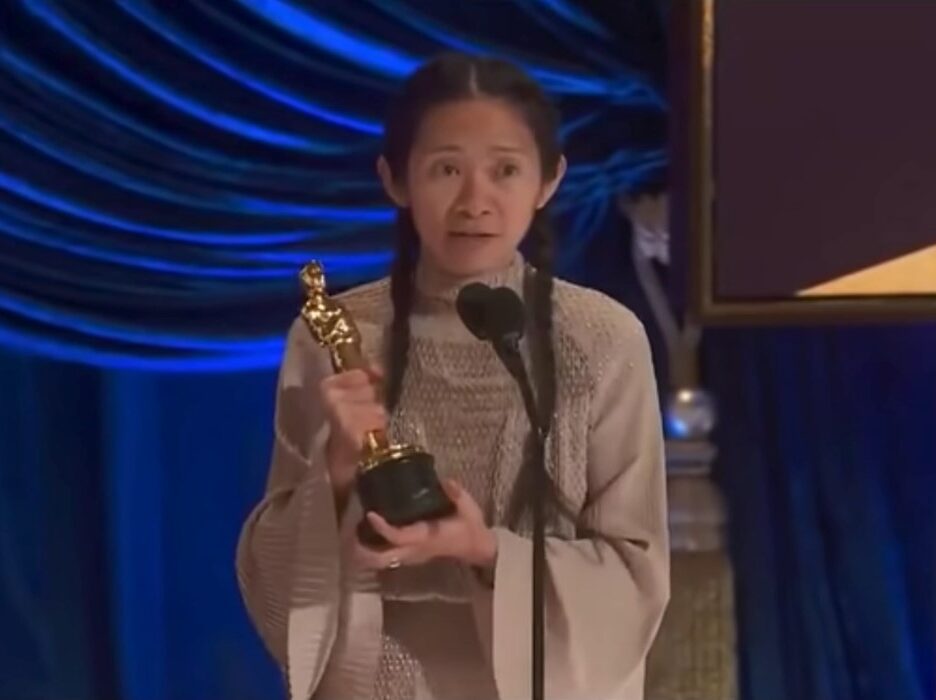 Chloé Zhao wins Oscar for Best Picture/Best Director for "Nomadland"