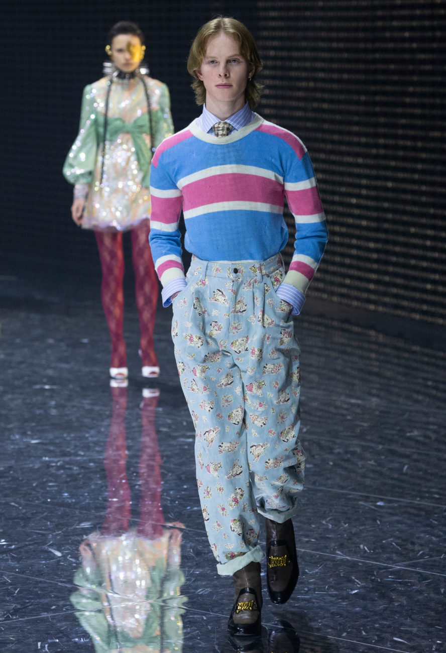 Gucci, Fall Winter 19-20 show, Milan Fashion Week, looks, Alessandro Michele, mask, visible and invisible