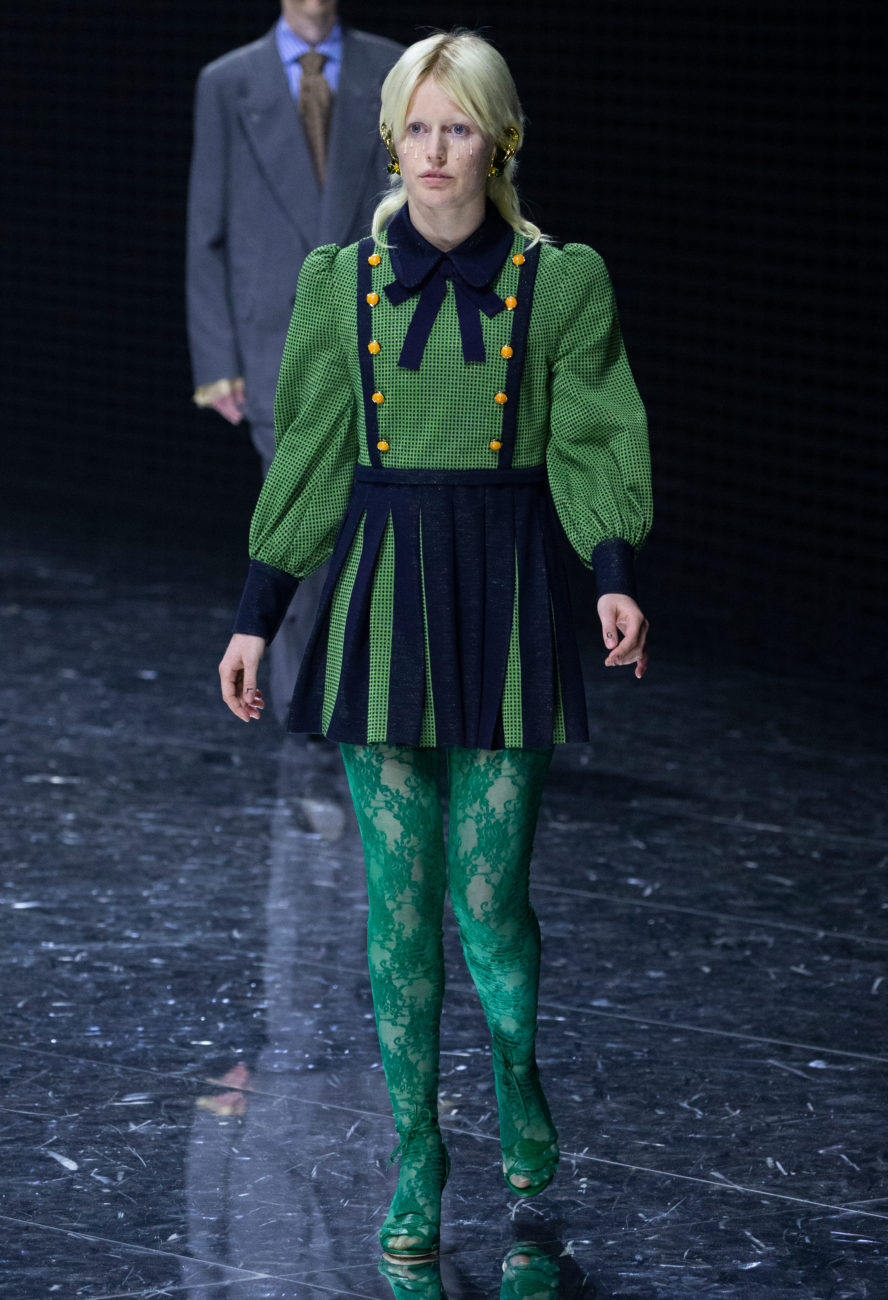 Gucci, Fall Winter 19-20 show, Milan Fashion Week, looks, Alessandro Michele, mask, visible and invisible