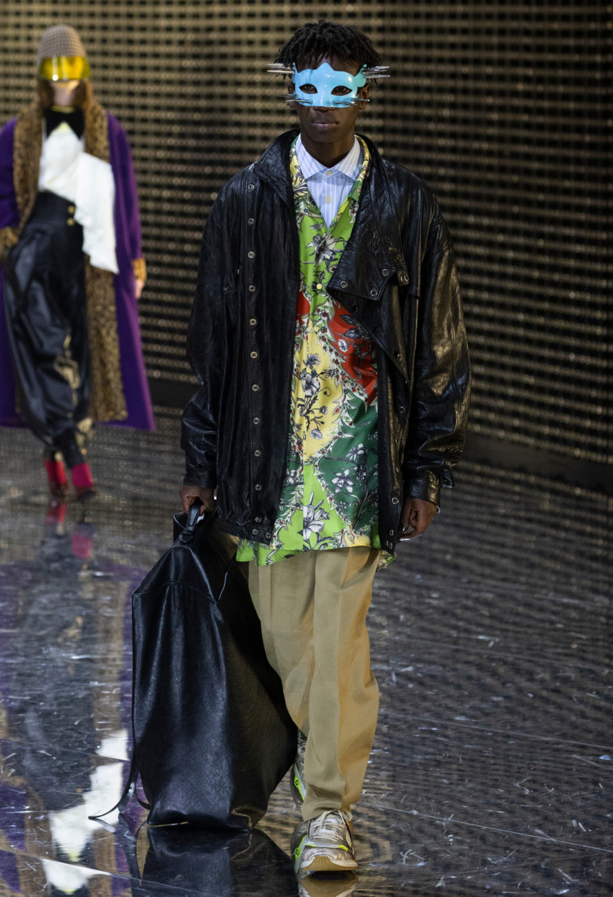 Gucci, Fall Winter 19-20 show, Milan Fashion Week, looks, Alessandro Michele, mask, visible and invisible