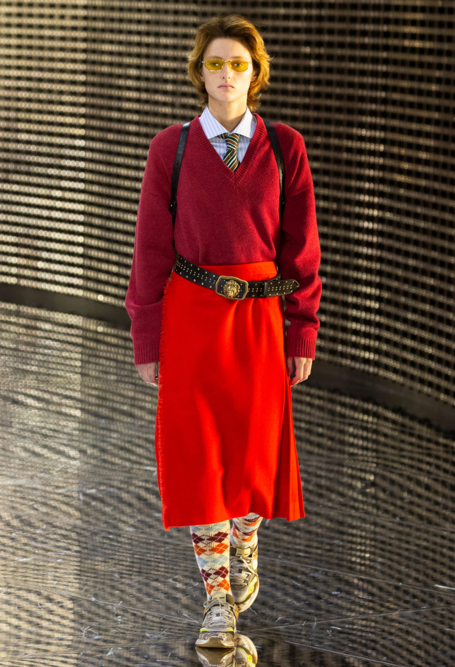 Gucci, Fall Winter 19-20 show, Milan Fashion Week, looks, Alessandro Michele, mask, visible and invisible