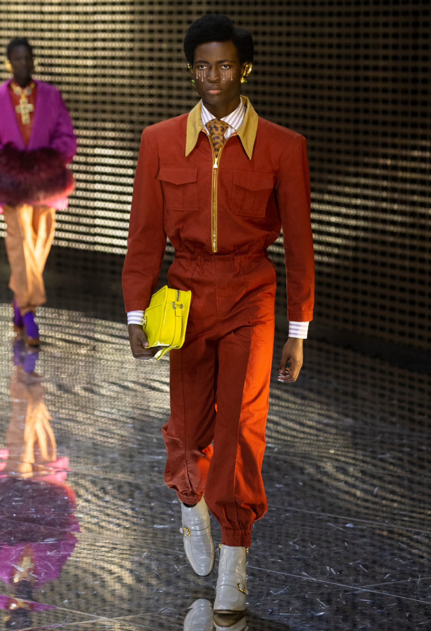 Gucci, Fall Winter 19-20 show, Milan Fashion Week, looks, Alessandro Michele, mask, visible and invisible