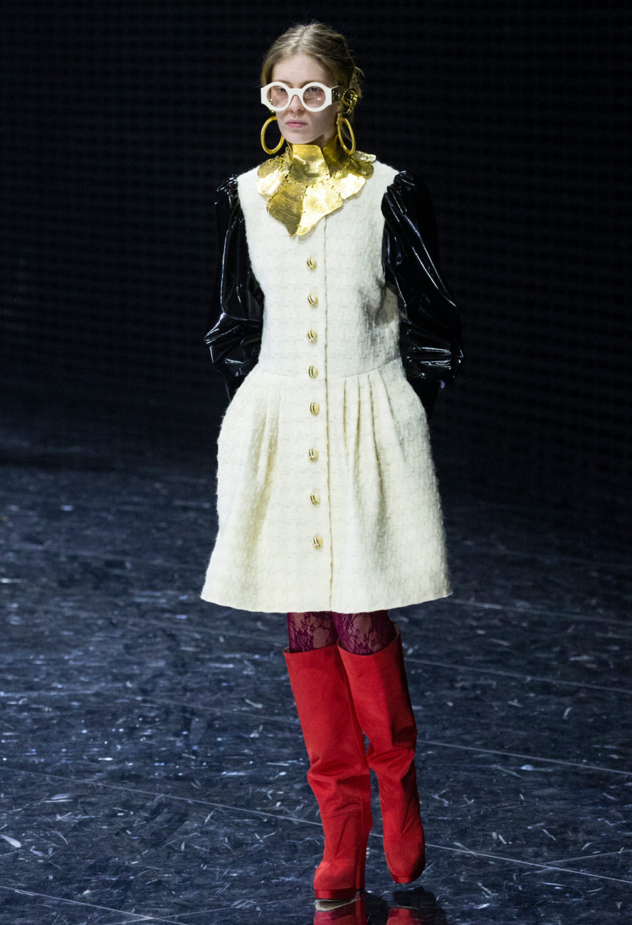 Gucci, Fall Winter 19-20 show, Milan Fashion Week, looks, Alessandro Michele, mask, visible and invisible