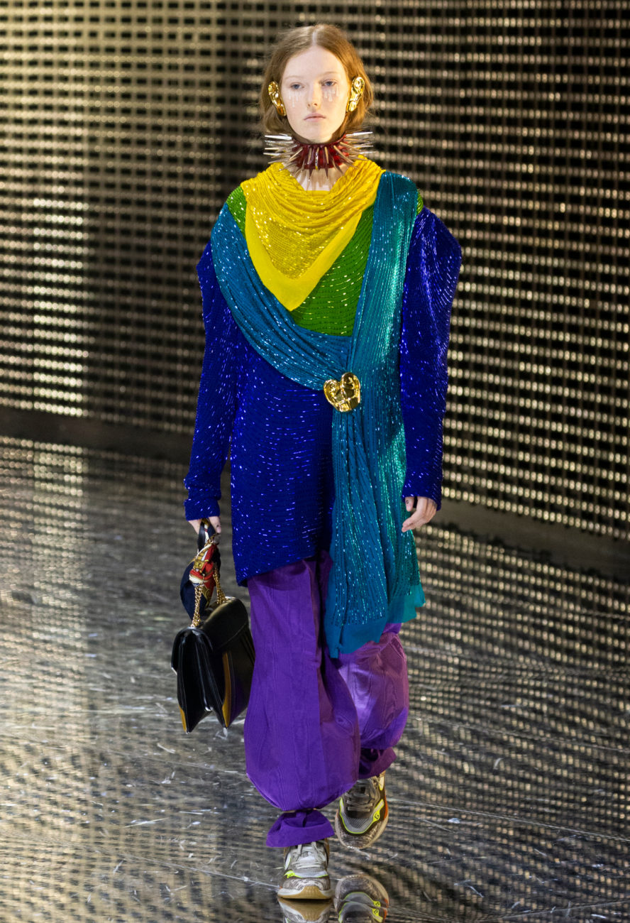 Gucci, Fall Winter 19-20 show, Milan Fashion Week, looks, Alessandro Michele, mask, visible and invisible