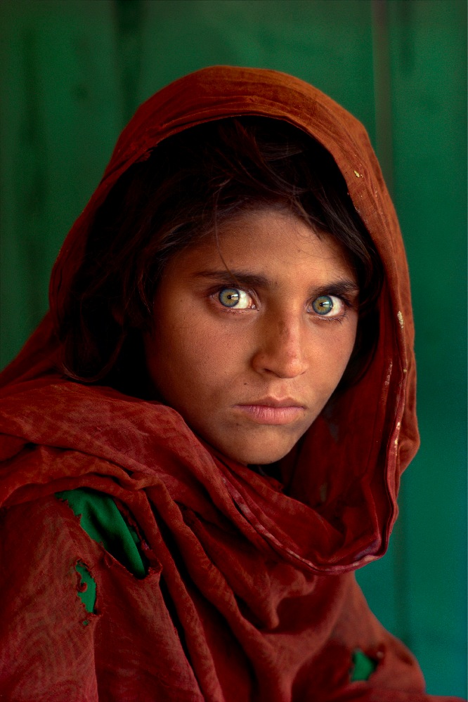 June 1985, National Geographic's cover, Afghan Girl by Steve McCurry