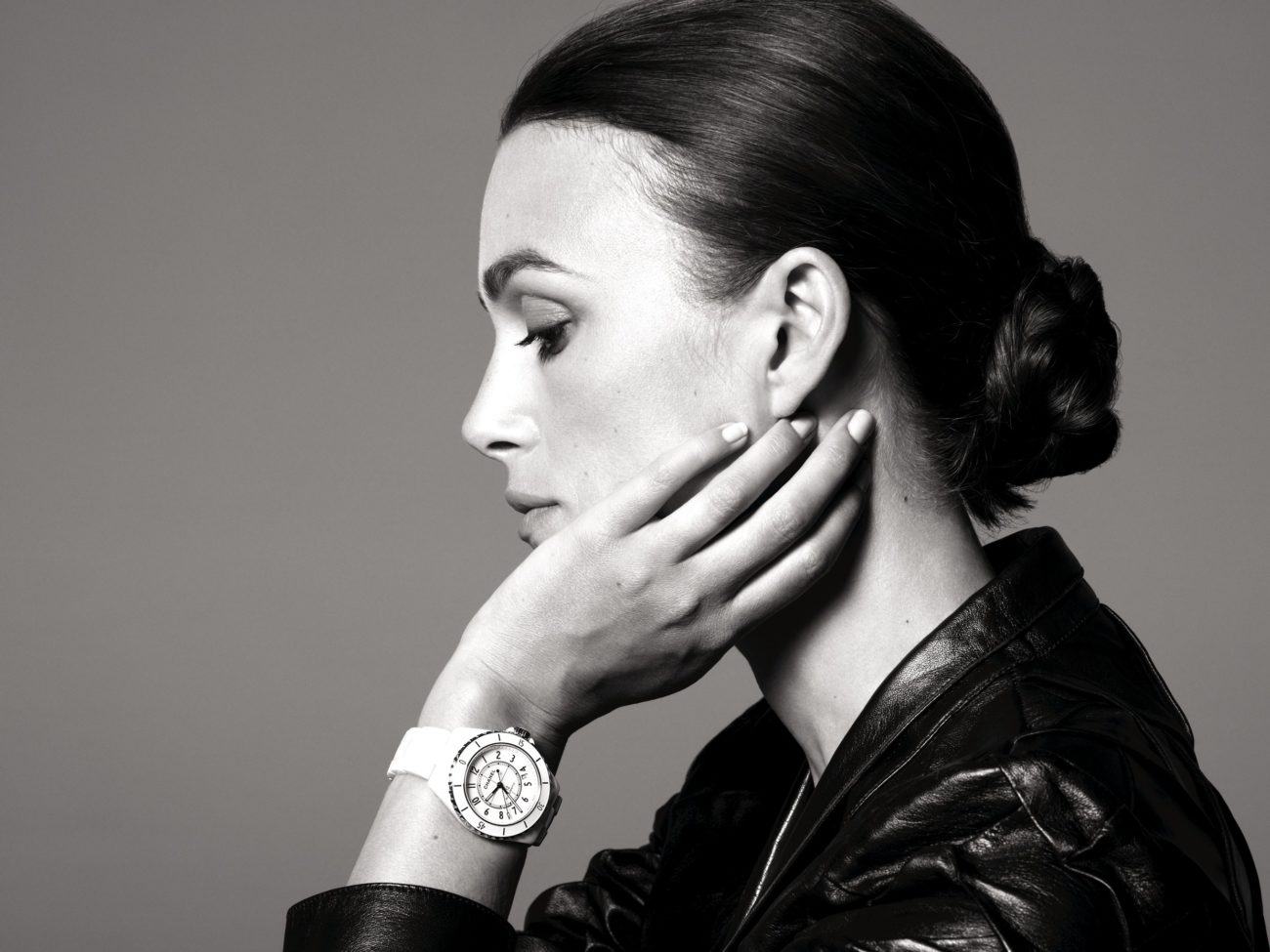 Keira Knightley, wears Chanel J12 timepiece, CHANEL Watches, Courtesy of CHANEL