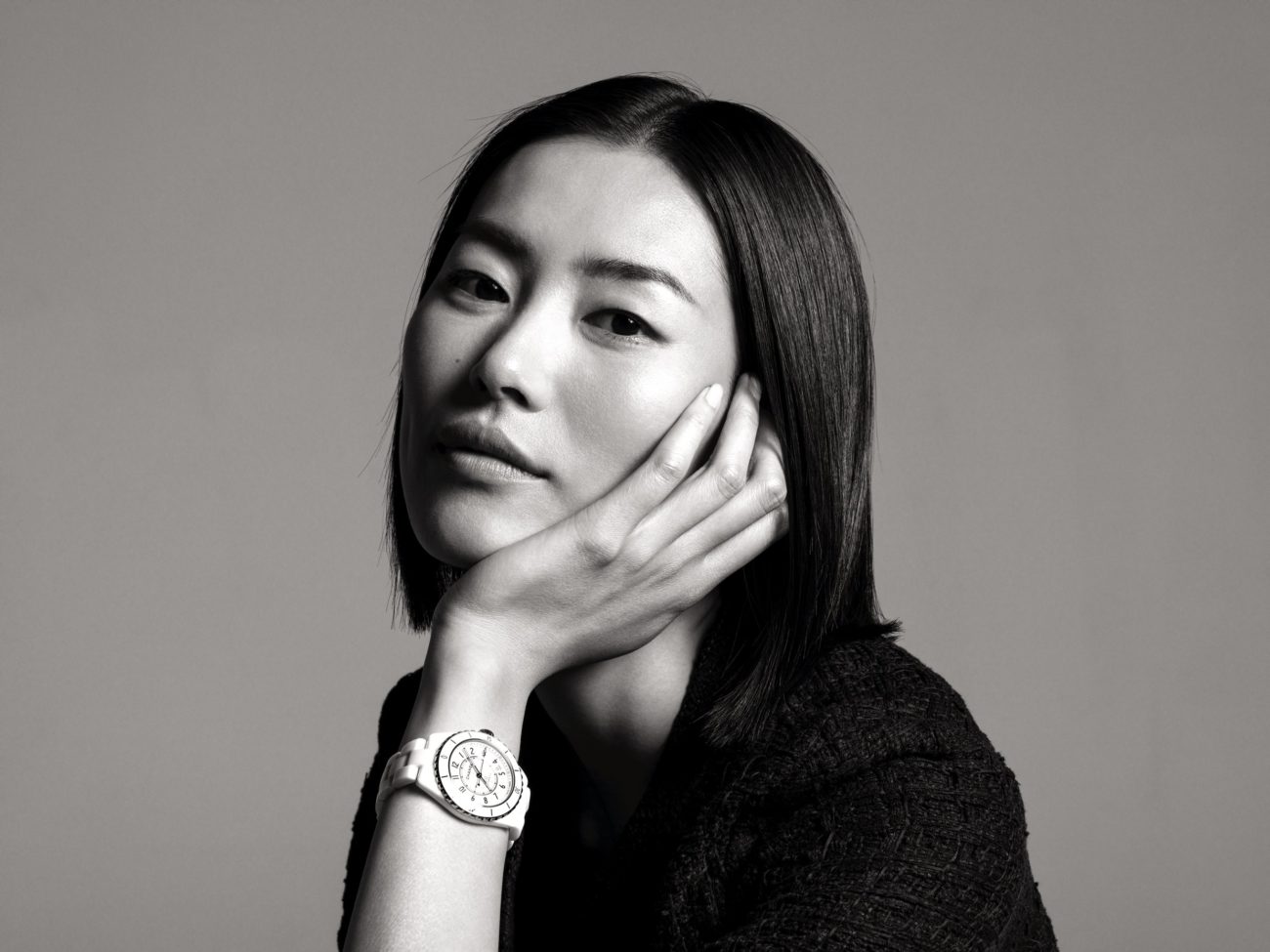 Liu Wen, wears Chanel J12 timepiece, CHANEL Watches, Courtesy of CHANEL