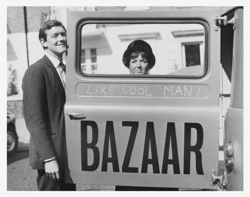 Mary Quant and Alexander Plunket Greene photograph by John Cowan, 1960, Courtesy of Terence Pepper Collection/Image © John Cowan Archive