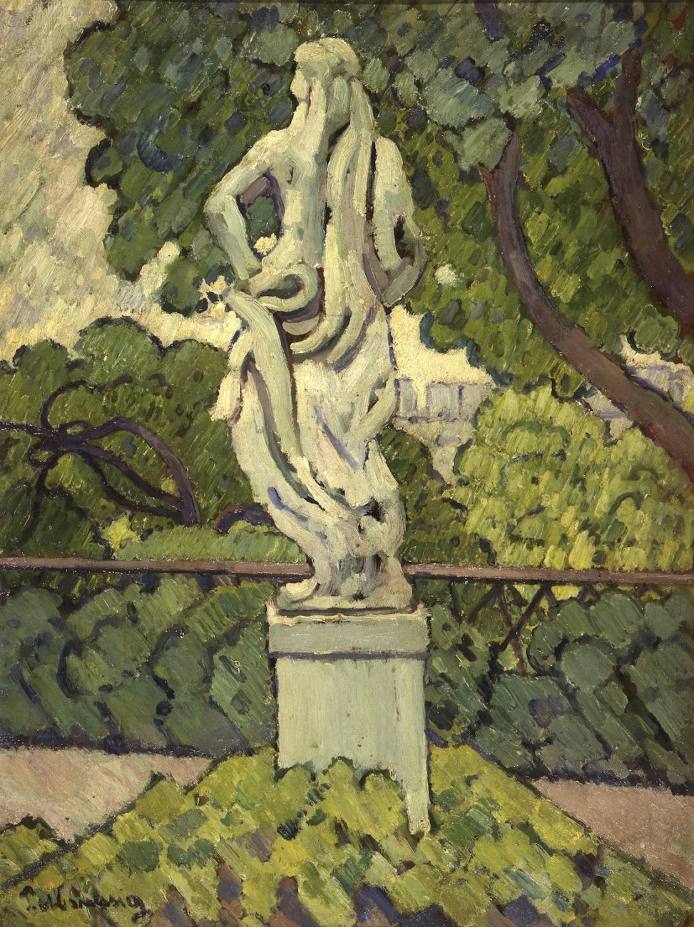 Museo della Permanente (Piero Marussig, La statua nel giardino, 1917, olio su cartone)