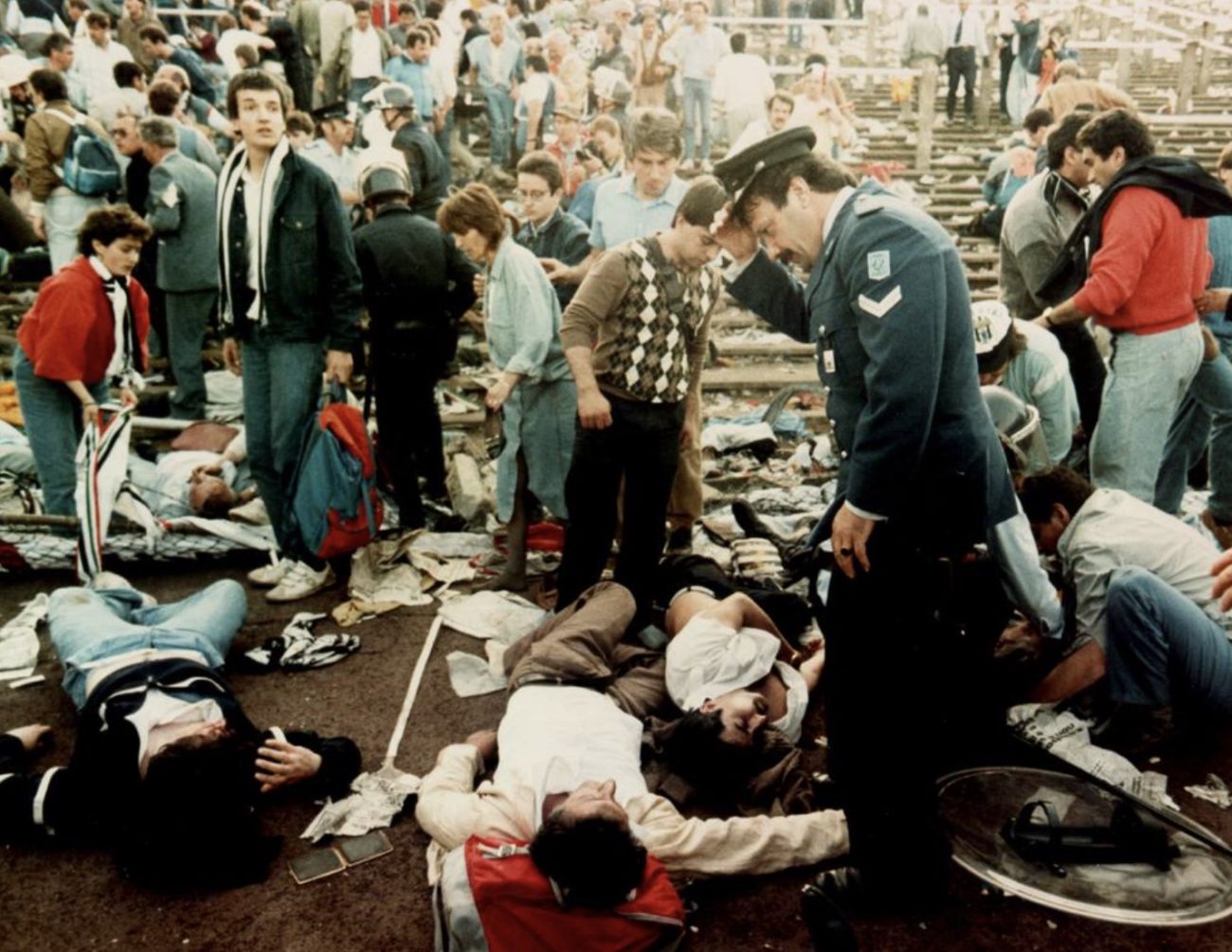 May 29, 1985, ahead the European Cup Final at the Heysel stadium in Brussels, Liverpool hooligans pressed Juventus supporters against the stands. 39 people died and 600 got injured. RCS photo