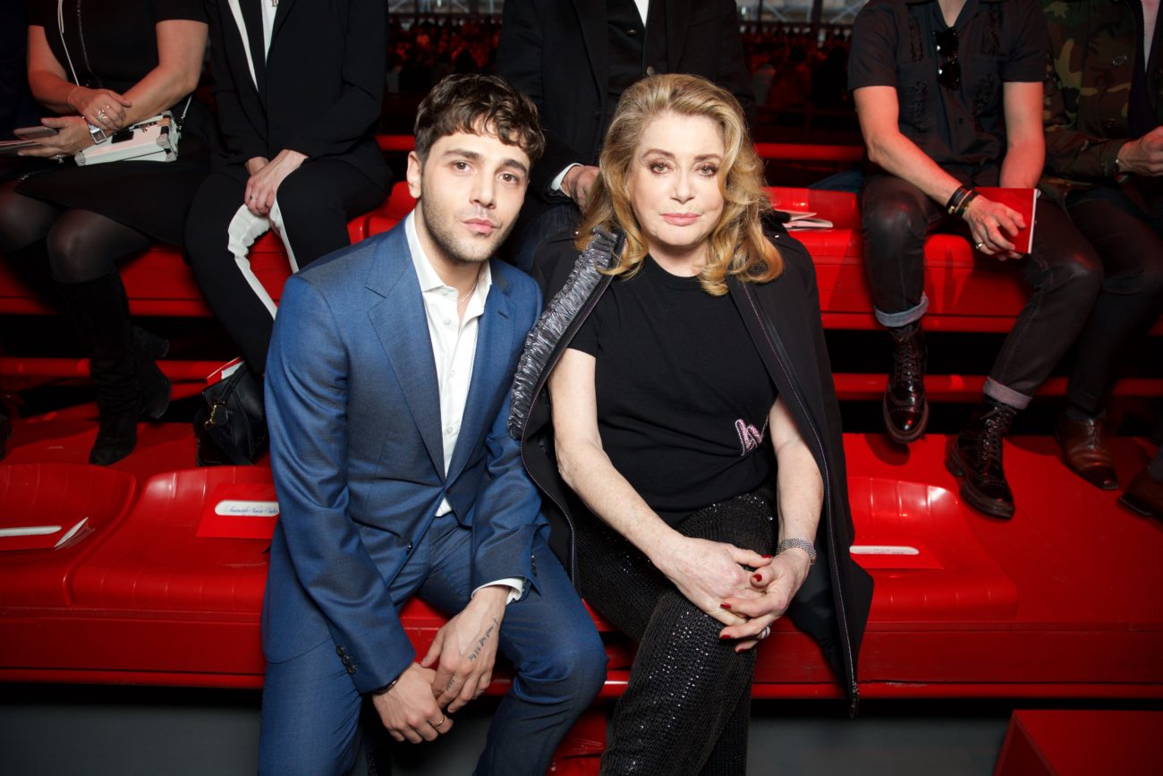 Xavier Dolan, Catherine Deneuve at Louis Vuitton Women Collection Fall-Winter 2019 2020 © Louis Vuitton Malletier – All rights reserved