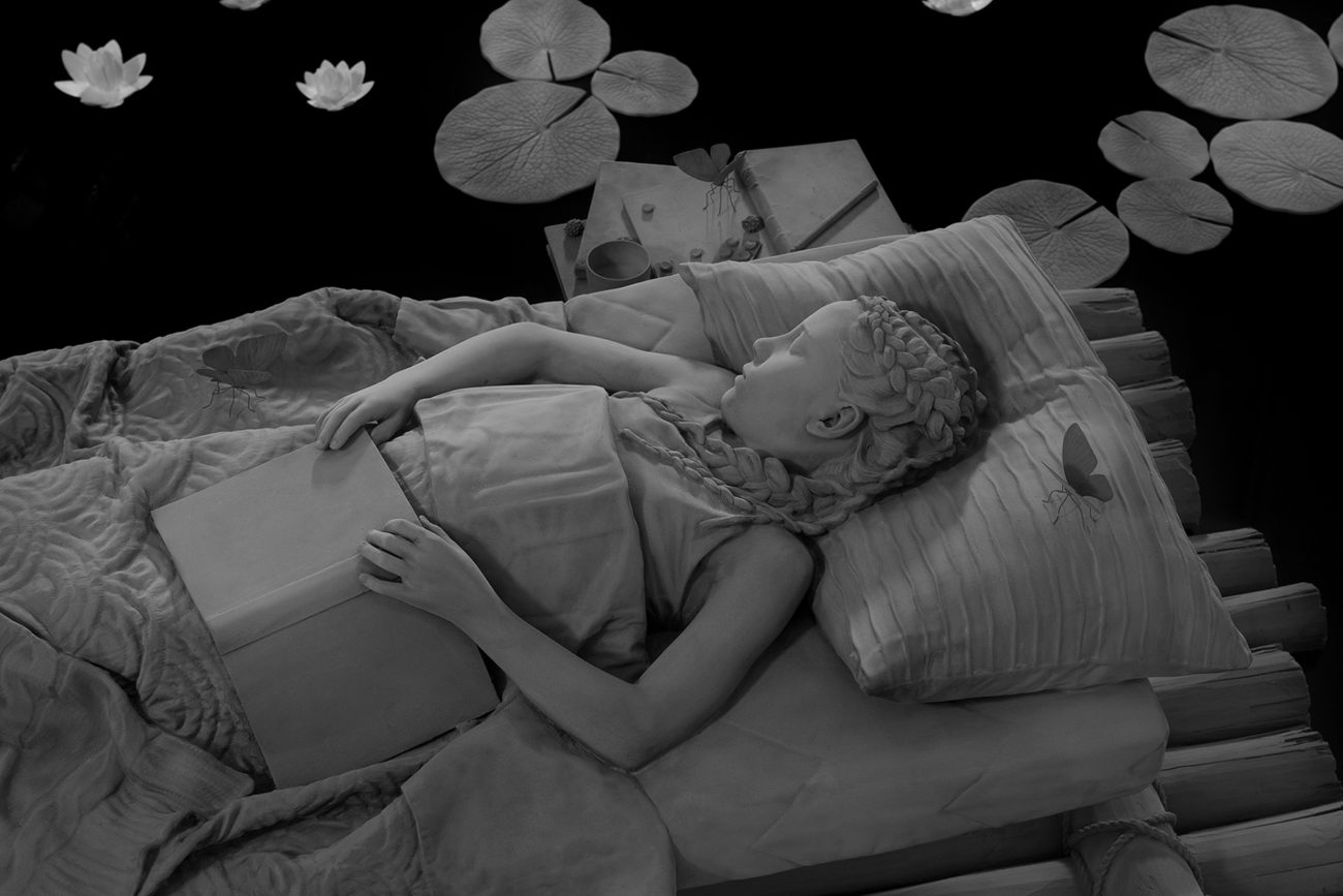 ‘My bed a raft, the room the sea and then I laughed some gloom in me’, Studio Hans Op de Beeck