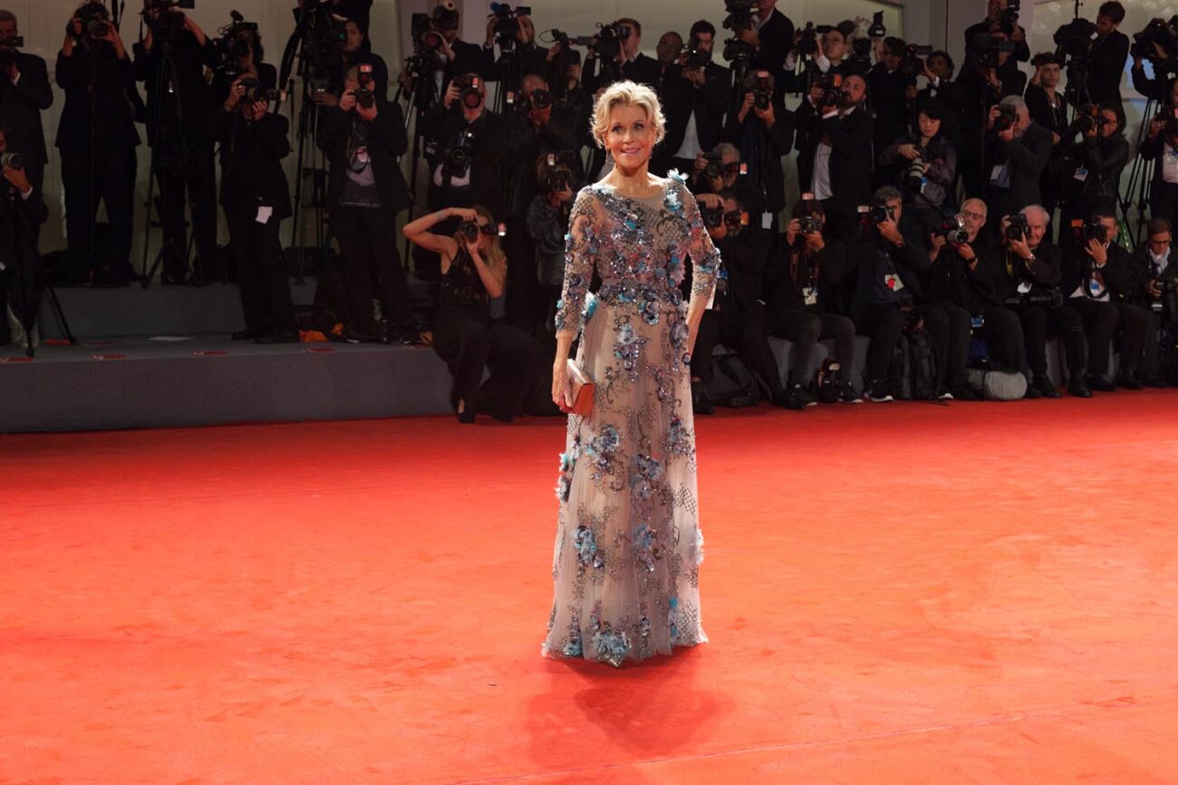 Jane Fonda in Marchesa, © daniela katia lefosse photography. mostra del cinema di venezia 2017 red carpet day3
