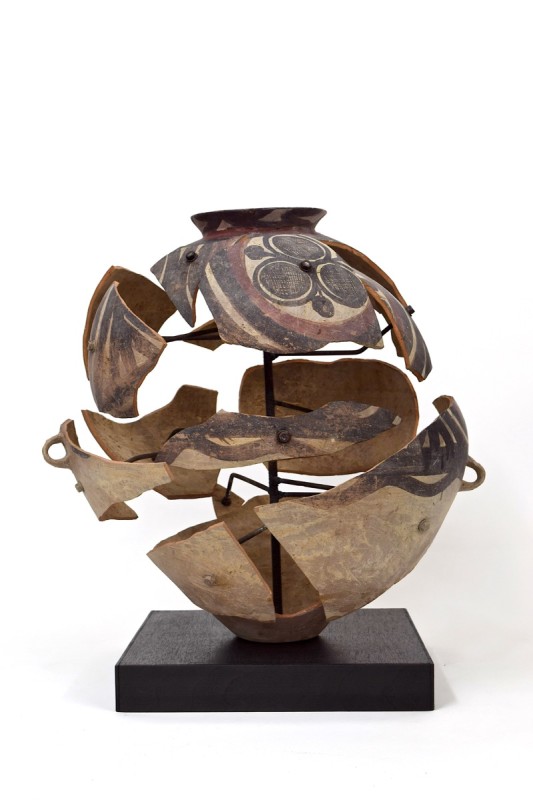 Bouke de Vries, Deconstructed neolithic jar, Neolithic Chinese earthenware and mixed media