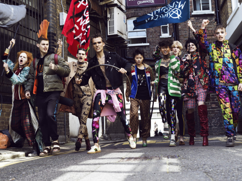 We are back, punk glam! Photography Domen / Van De Velde. Fashion Sayuri Bloom. All Gucci