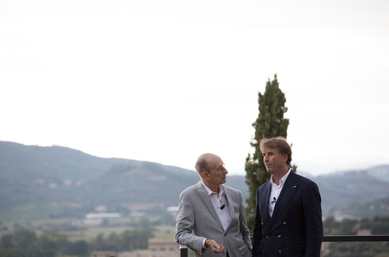 Brunello Cucinelli and architect Massimo De Vico Fallani, Solomeo, Spiritual Forest, Progetto per la Bellezza, Courtesy by Brunello Cucinelli