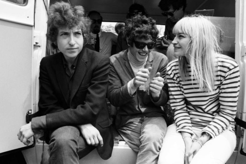 Bob Dylan, Donovan, and Mary Travers by Gahar David, Newport, 1965