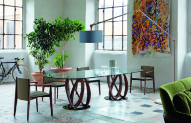 Porada, "Infinity" dining table by Stefano Bigi, Milano Design Week