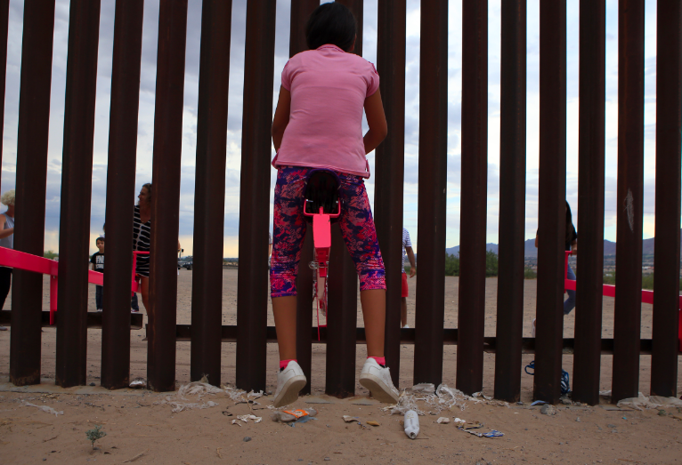 Pink seesaws_US Mexican border_Virginia San Fratello_Ronald Rael