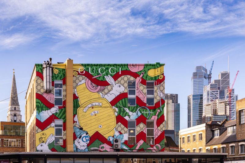 Gucci ArtWall by Kieron Livingstone, Photo by Dave Benett/Getty Images, Courtesy of Gucci