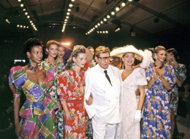 Yves St. Laurent and Models, Paris, 1993 ©Harry Benson : Courtesy Staley-Wise Gallery, New York