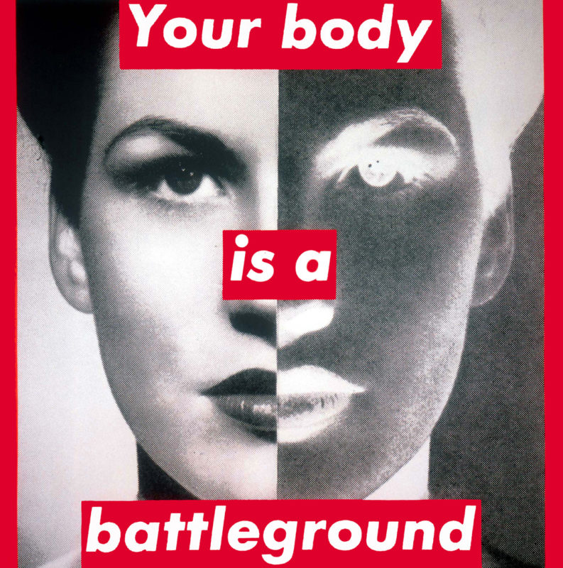 Shrieking Places_Barbara Kruger_Your body is a battableground