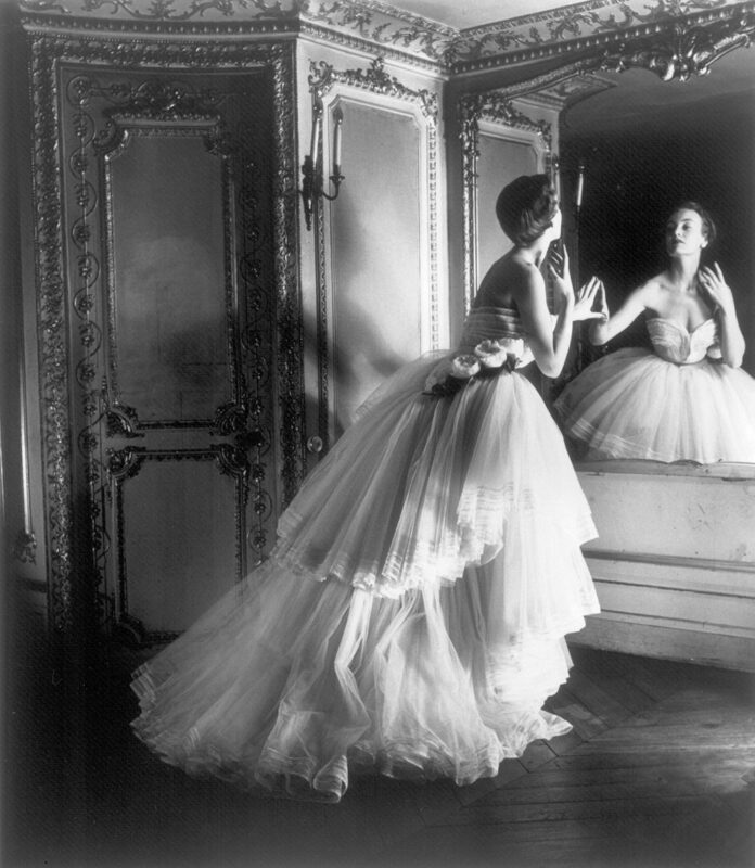 Opposites to Zero_Louise Dahl-Wolfe_Dior Ballgown, Paris, 1950