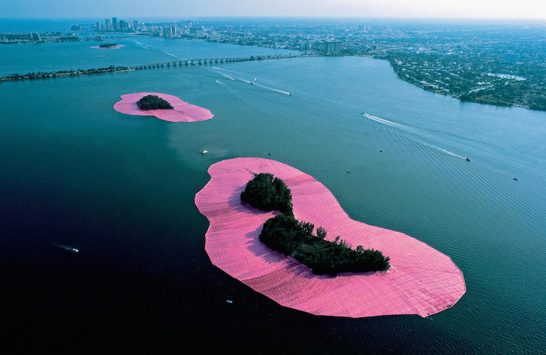 Love Till The Impossible_Christo and Jeanne-Claude Surrounded Islands, Biscayne Bay, Greater Miami, Florida, 1980-83_Photo Wolfgang Volz
