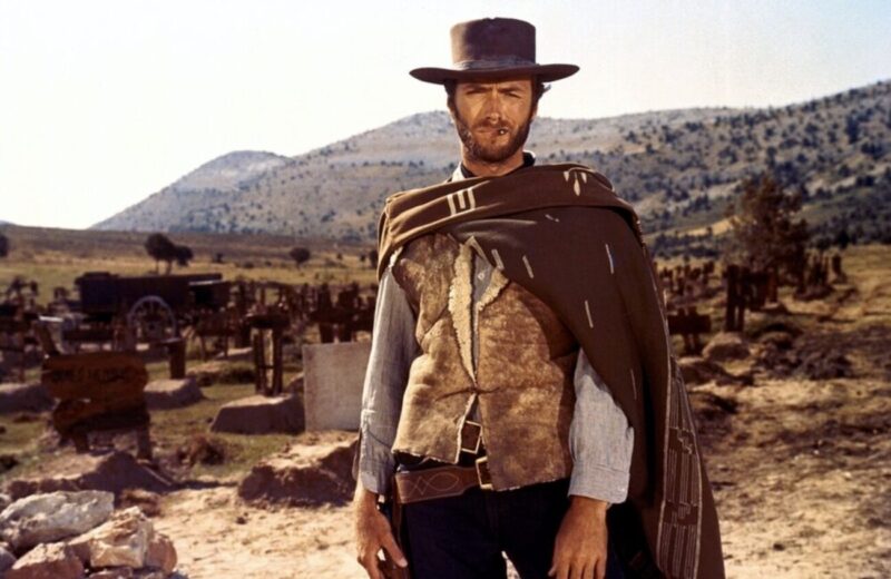 Addio Maestro_Ennio Morricone_Clint Eastwood in A fistful of dollars by Sergio Leone, 1964