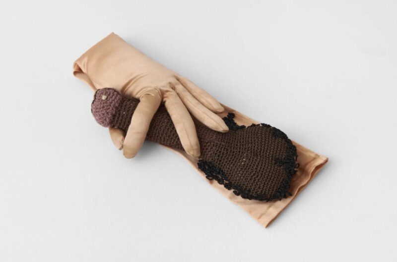 Crochet Art and Face Masks_Su Richardson_Richard Saltoun_Wonderwoman_Friends Gloves I, 1979