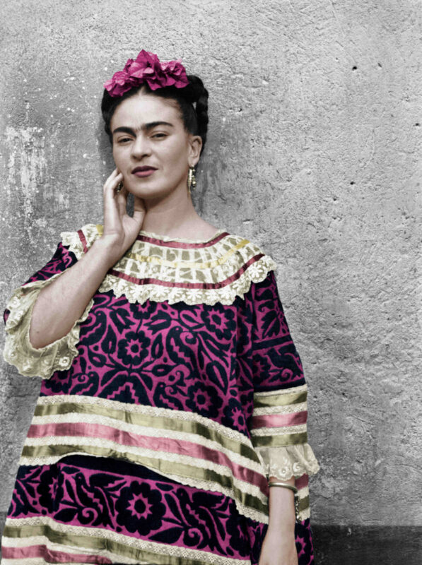 The Chaos Inside_Frida Kahlo_exhibition_Fabbrica del Vapore_Milan_Leo Matiz, Frida Kahlo, Coyoacàn, Mexico City, 1944 photography. Courtesy of Fondazione Leo Matiz