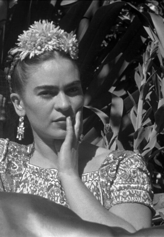 The Chaos Inside_Frida Kahlo_exhibition_Fabbrica del Vapore_Milan_Leo Matiz, Frida Kahlo, Xochilmico, Mexico, 1941 photography. Courtesy of Fondation Leo Matiz