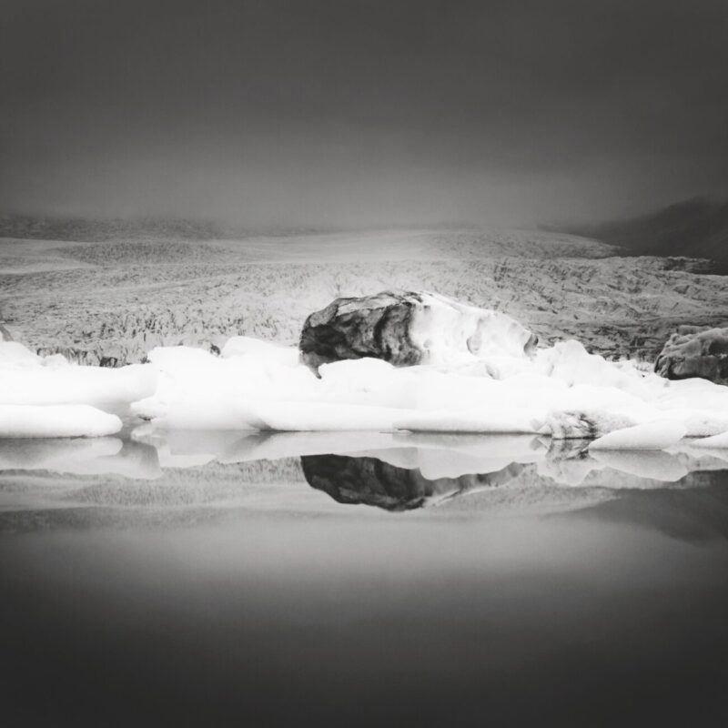 Primitive Elements_Francesco Bosso_exhibition_Museo Pignatelli_Naples_black and white photography_lanscape photographer_Black Ice, 2012 Iceland