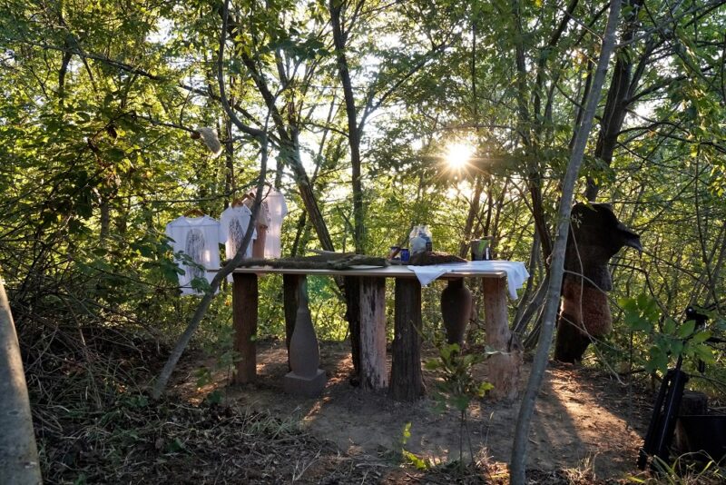 Clarulecis_Chiara Lecco_open air atelier_art studio_nature_woods_lockdown