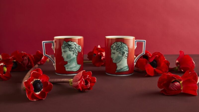 Romance Reinaissance_Valentine's Day 2021_Ginori 1735_mug red coral_Il viaggio di Nettuno