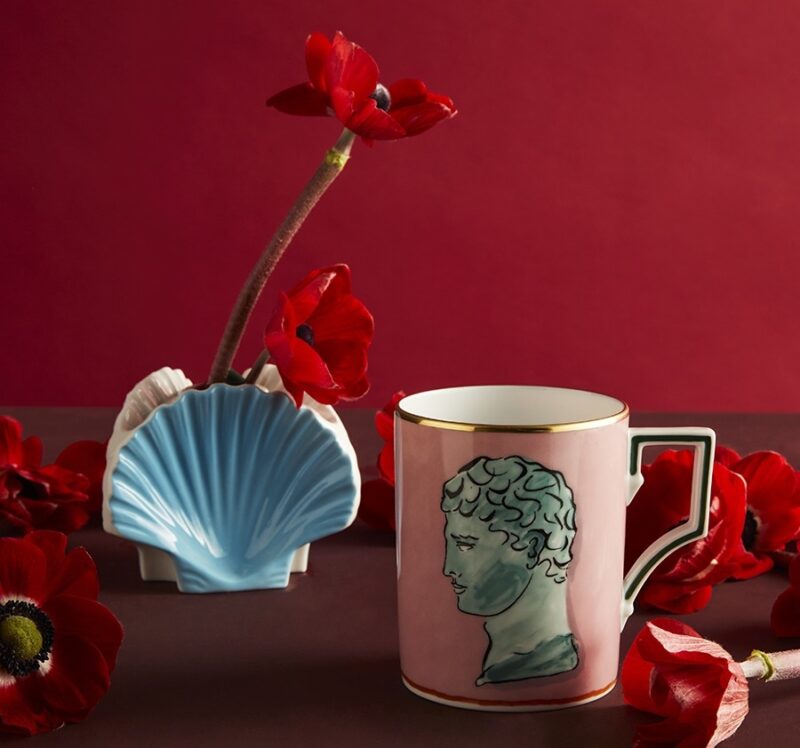 Romance Reinaissance_Valentine's Day 2021_Ginori 1735_pink mug Il Viaggio di Nettuno collection