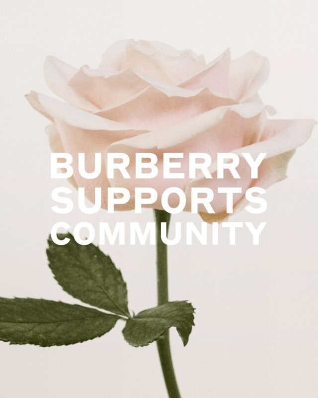 Burberry Supports the Fight Against COVID-19