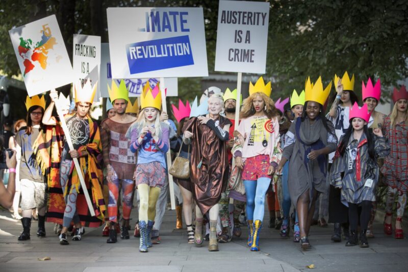 Vivienne Westwood dressed for protest. By KI PRICE