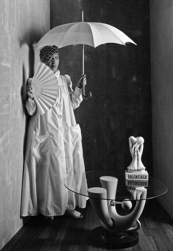 Anna Piaggi in a white trench coat Milan, c. 1979 Alfa Castaldi Archives - alfacastaldi.com (p.102)