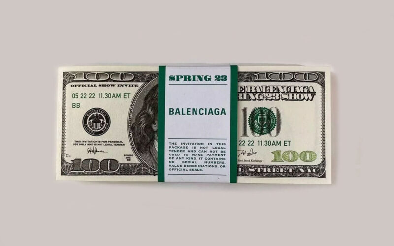 Balenciaga $100 bills