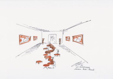 La Manufacture Poldi Pezzoli exhibition sketch by Luca Nichetto