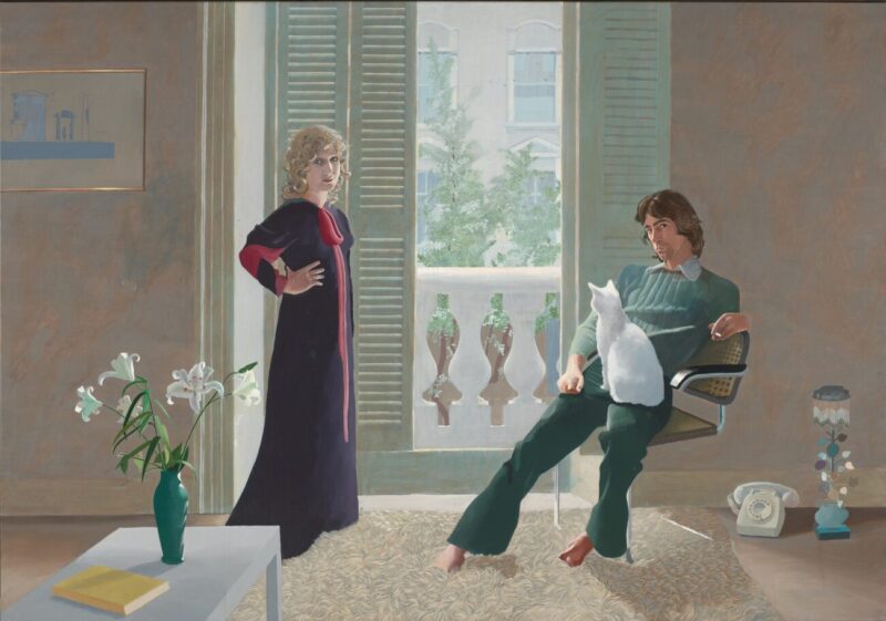 David Hockney, Mr. and Mrs. Clark and Percy 1970-1971. Acrylic on canvas, Tate, presented by the Friends of the Tate Gallery 1971. Photo by Tate, London 2017. David Hockney exhibition at The Metropolitan Museum of Art, til February 2018