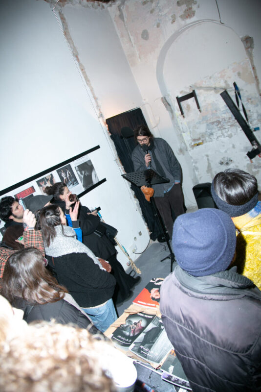 Raffaele Greco, performance at Colla Gallery, Collectible DRY x Manintown, January 14, 2022