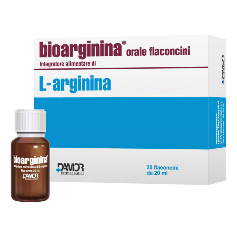 BIOARGININA® DAMOR FARMACEUTICI 20 VIALS, from PharmacyLoreto (Farmacie Italiane online website).