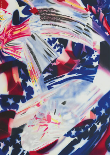James Rosenquist, Stars and stripes at the speed of light, 2006. © JAMES ROSENQUIST, by SIAE 2023.
