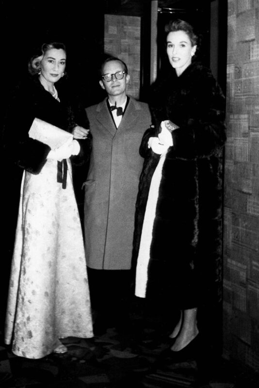Truman Capote with Babe Paley (right) and Gloria Guinness